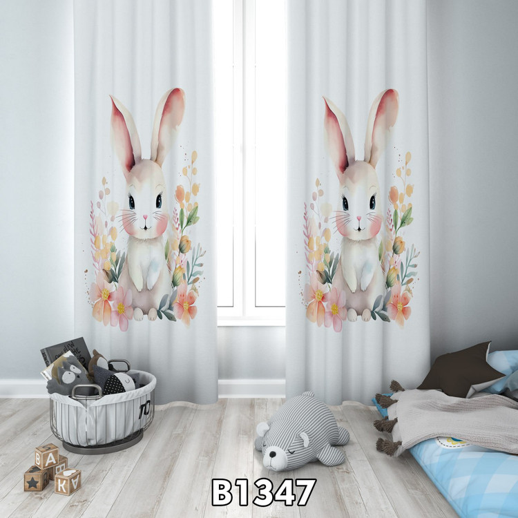 پرده چاپی خرگوش