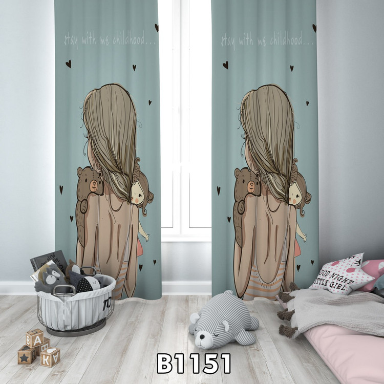 پرده چاپی دخترانه