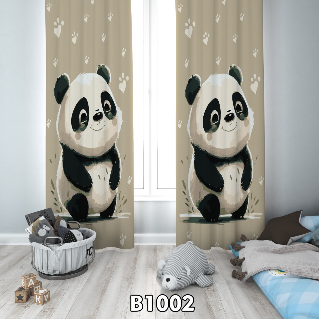 پرده چاپی بامبو(پاندا)